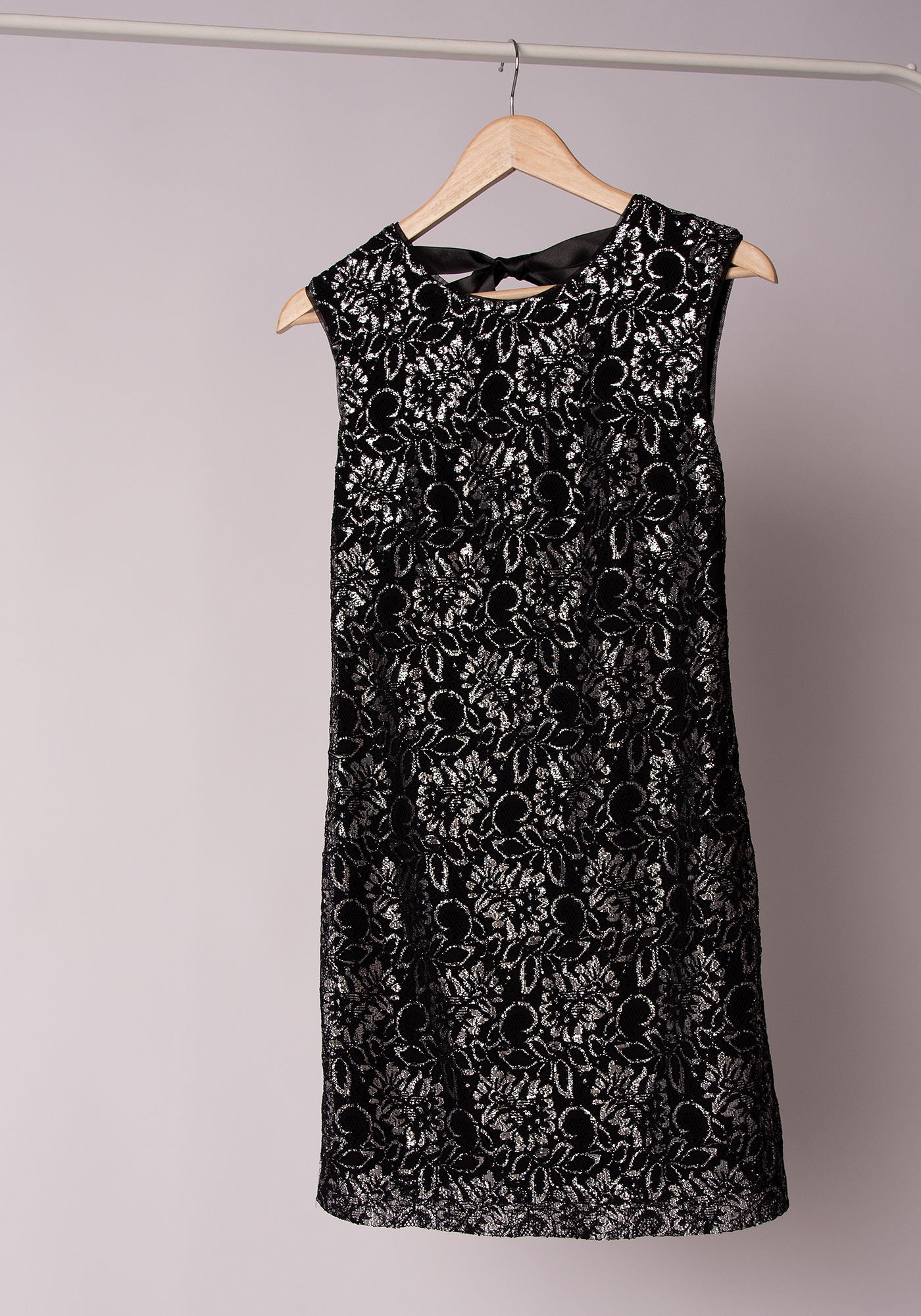 Shift Dress in Black Lace